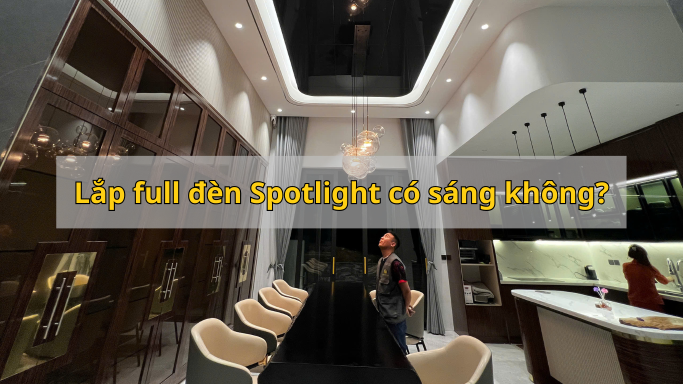 Spotlight có đủ sáng không? Góc nhìn thực tế từ thiết kế ánh sáng biệt thự Nghệ An