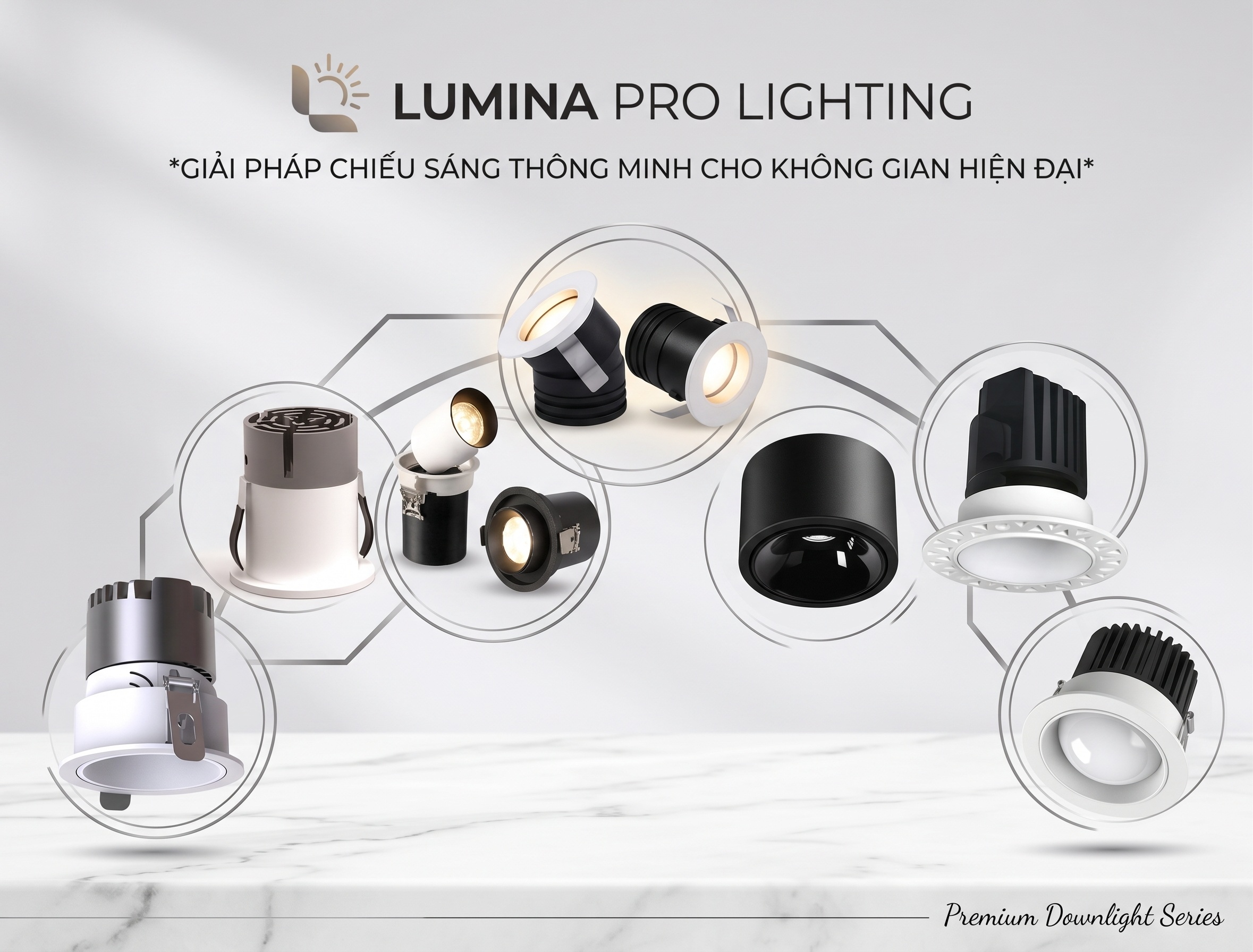 Giá Đèn Spotlight Bao Nhiêu? Bảng Giá & Giải Pháp Chiếu Sáng Biệt Thự 5 Sao Tại Nghệ An, Hà Tĩnh Năm 2026 10 Các dòng đèn spotlight âm trần đa dạng công suất tại HAT Lighting.
