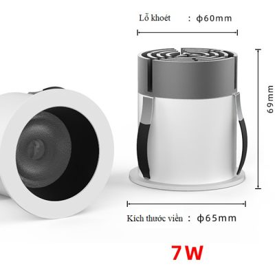 ĐÈN SPOTLIGHT ÂM TRẦN EIRA 7W (IP20)