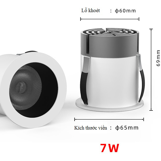 ĐÈN SPOTLIGHT ÂM TRẦN EIRA 7W (IP20)