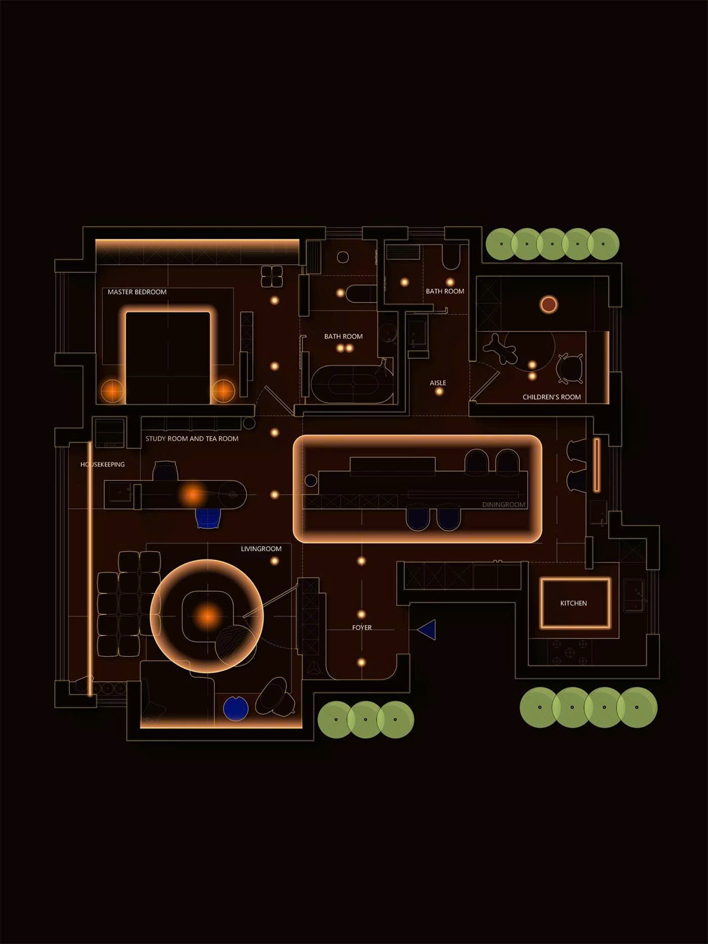 Đèn Spotlight Nhà Phố Nghệ An: Thiết Kế Ánh Sáng Mở Rộng Không Gian 2026 12 Thiết kế giao diện 2d đèn spotlight nhà phố Nghệ An