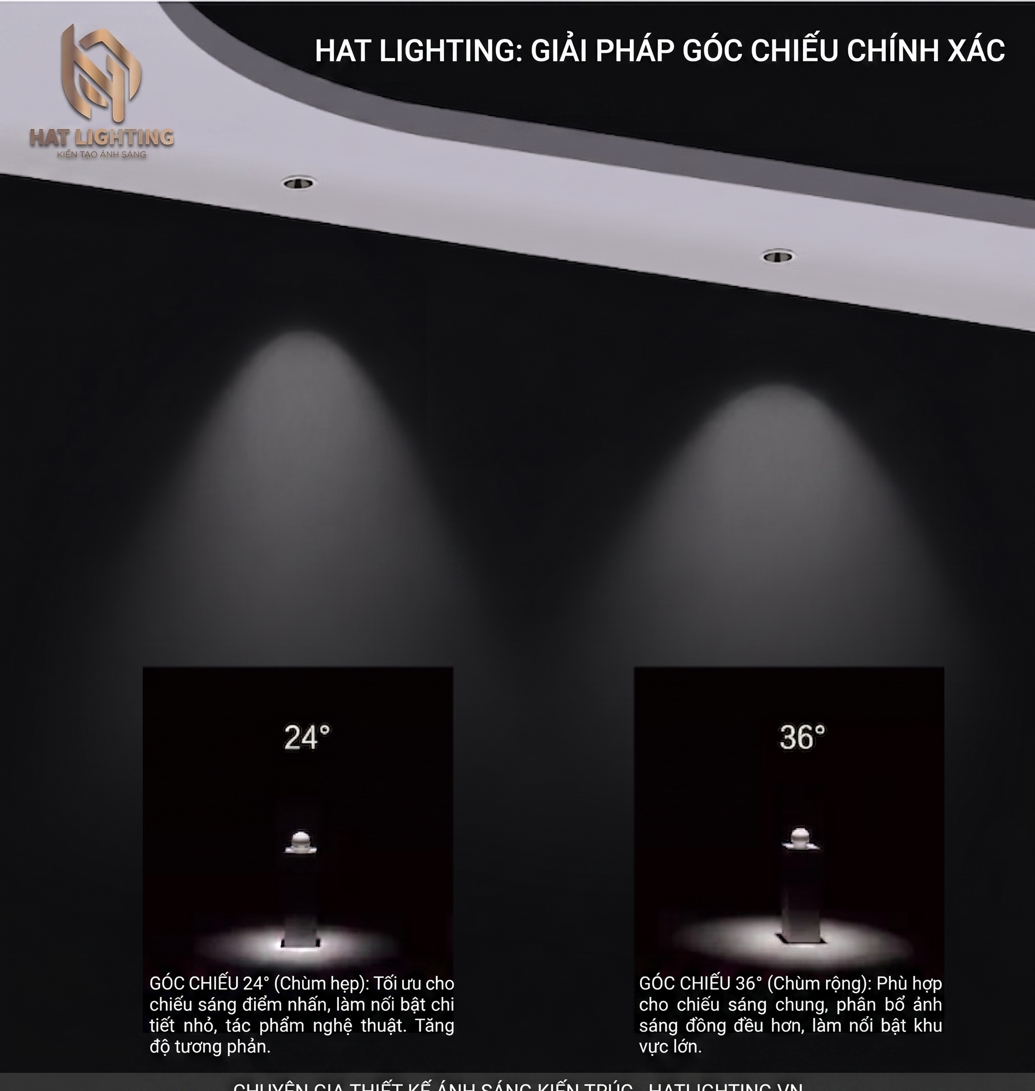 Đèn Spotlight Là Gì? Bí Quyết Chọn Đèn Spotlight Cao Cấp Cho Biệt Thự 2026 3 Mô phỏng góc chiếu sáng của đèn Spotlight trên phần mềm Dialux chuyên dụng