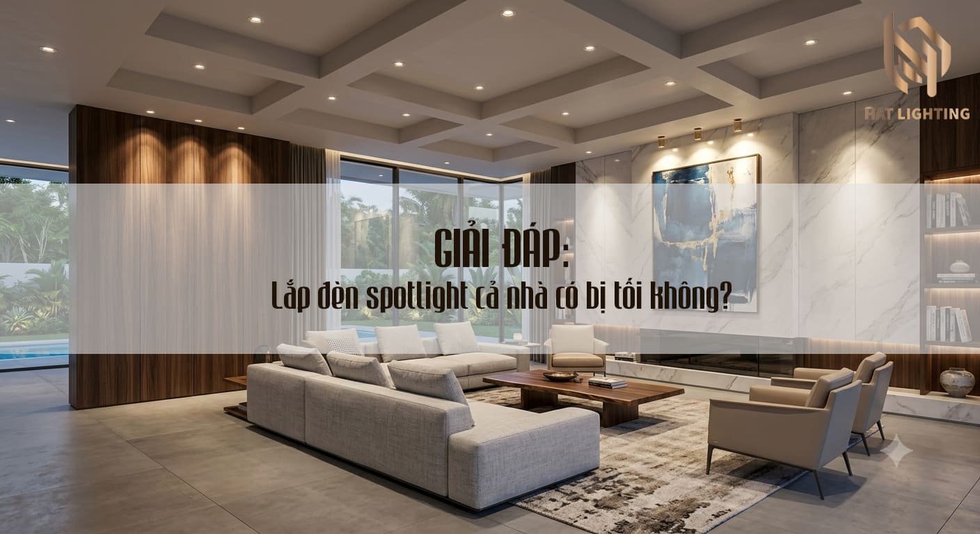 Giải đáp 2026: Lắp đèn spotlight cả nhà có bị tối không? từ HAT Lighting 1 Lắp đèn spotlight cả nhà có bị tối không?