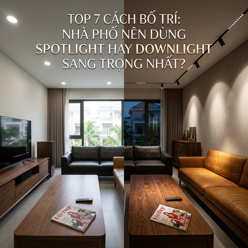 Nhà phố nên dùng spotlight hay downlight?