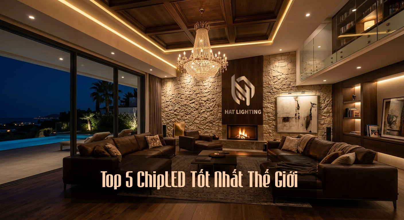 Top 5 ChipLED Tốt Nhất Thế Giới: Giải Mã Ánh Sáng Đẳng Cấp Cho Biệt Thự 1 Top 5 chipled tốt nhất thế giới ứng dụng trong hệ thống đèn spotlight chống chói cho biệt thự.