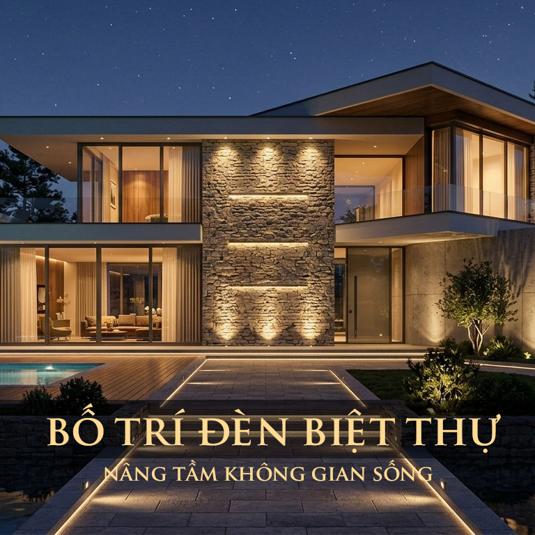 Bố trí đèn biệt thự