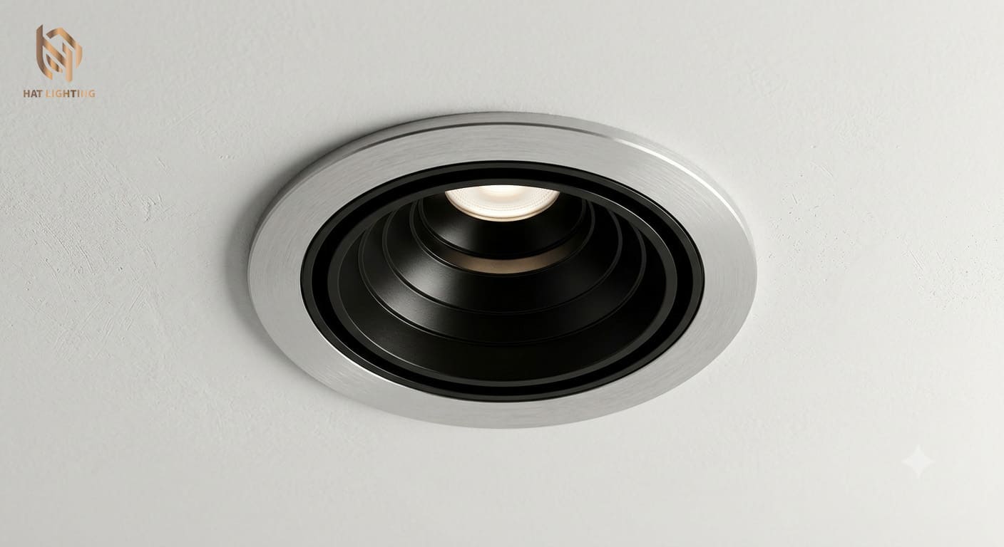 Đèn Âm Trần Thạch Cao 12W: Giải Pháp Chiếu Sáng Toàn Diện Cho Biệt Thự & Nhà Phố 2 Cận cảnh thiết kế giấu viền của đèn âm trần thạch cao 12W chống chói.