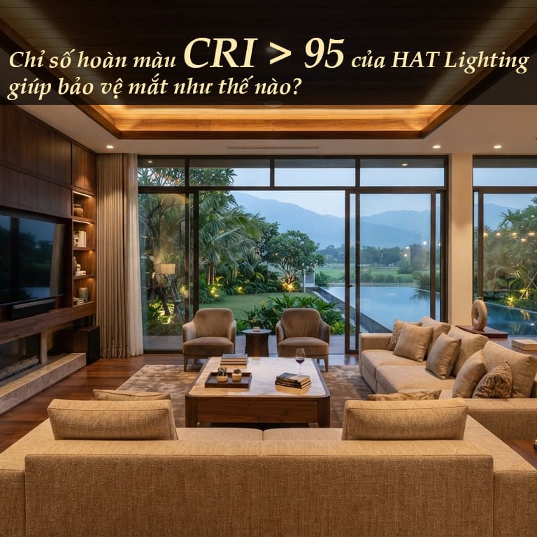 Chỉ số hoàn màu CRI > 95 của HAT Lighting giúp bảo vệ mắt như thế nào?