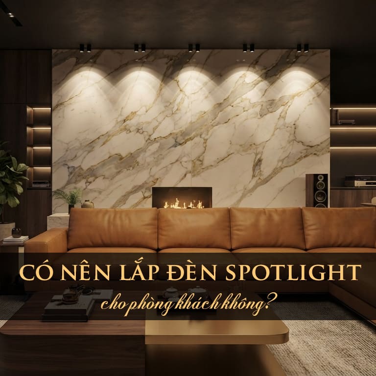 Có nên lắp đèn spotlight cho phòng khách không?
