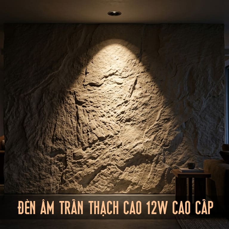 Đèn âm trần thạch cao 12W cao cấp