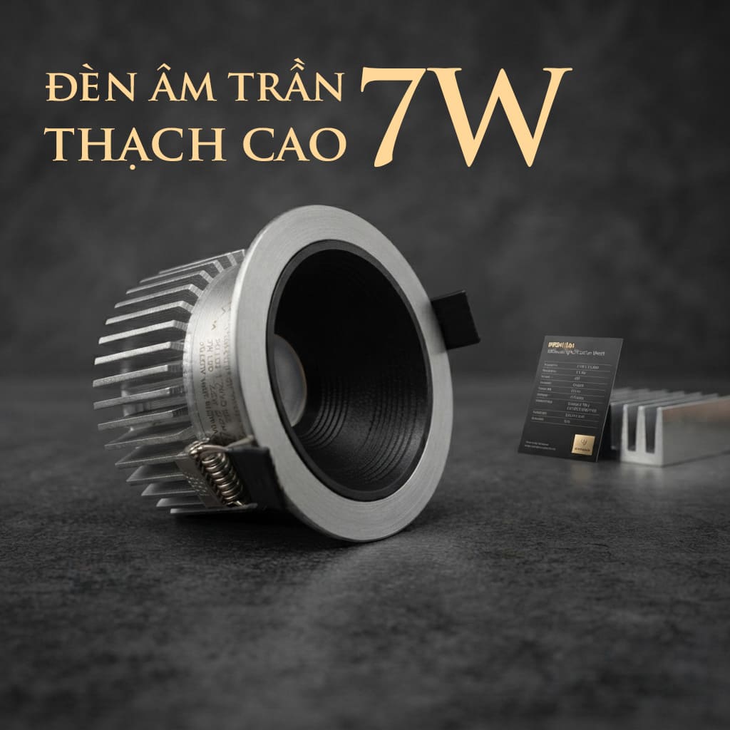 Đèn âm trần thạch cao 7W