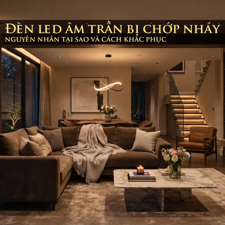 Đèn led âm trần bị chớp nháy nguyên nhân tại sao?