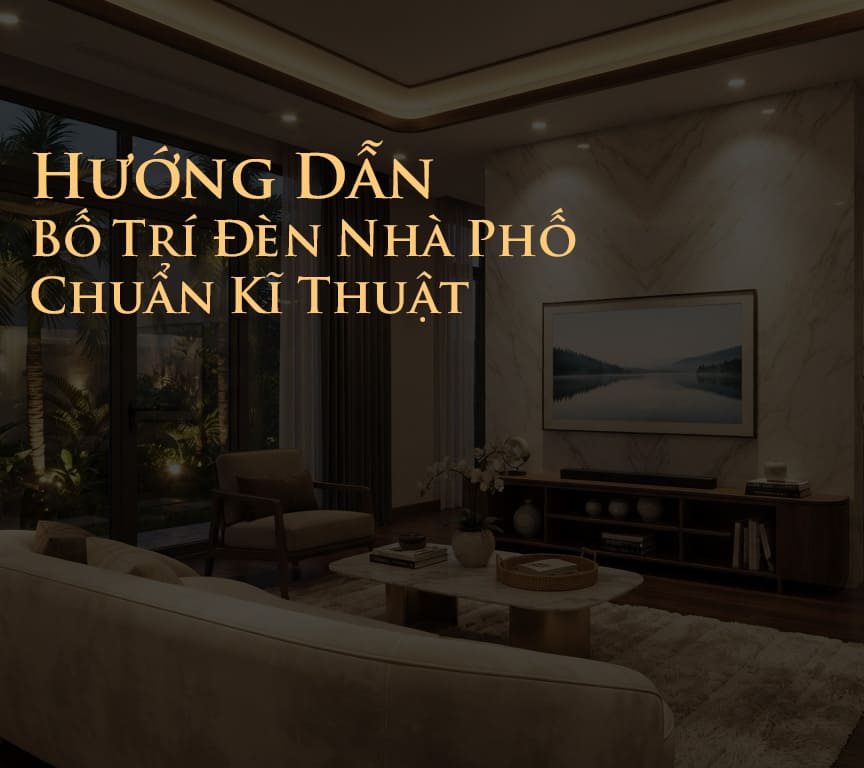Hướng dẫn bố trí đèn nhà phố chuẩn kĩ thuật