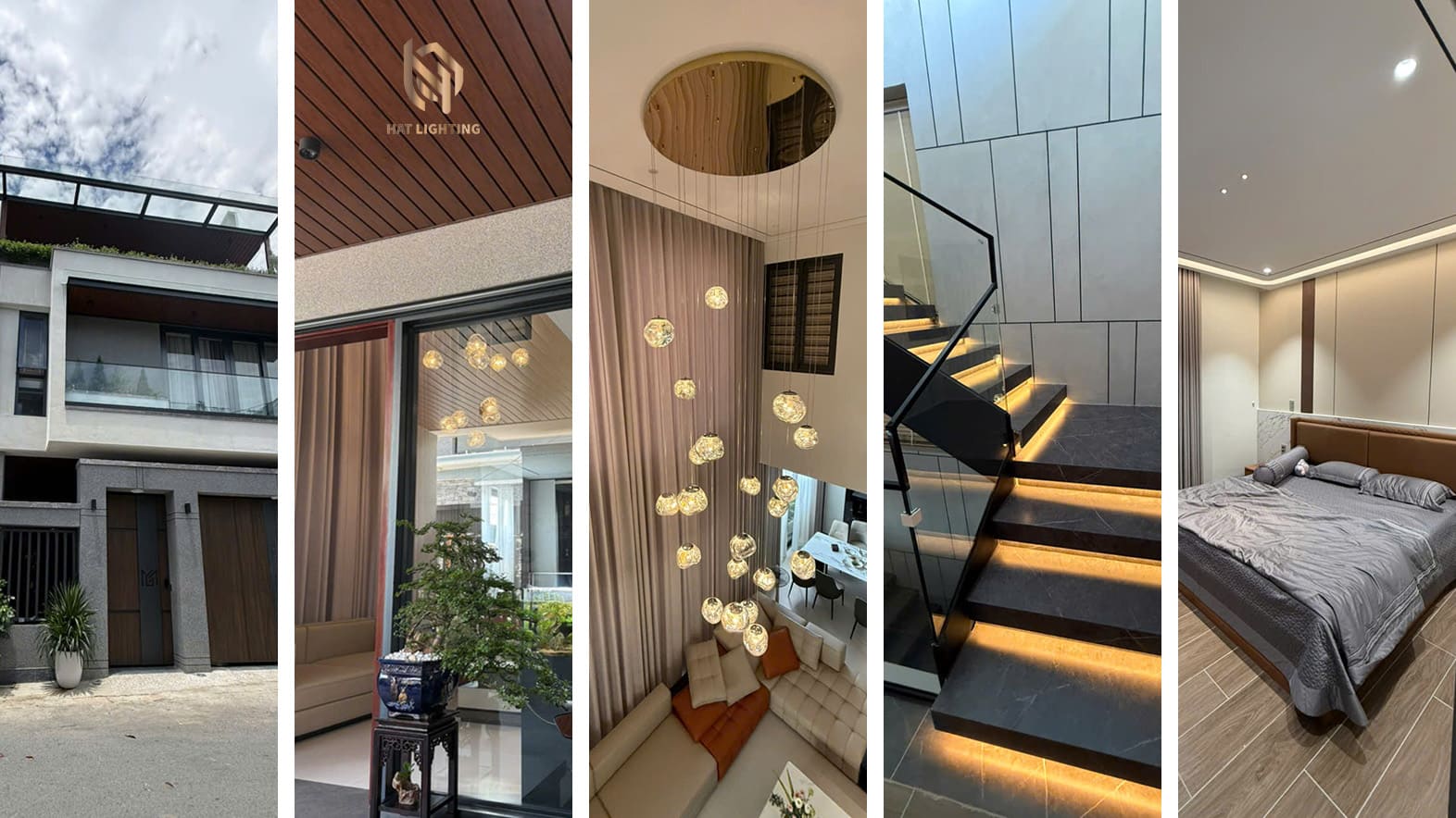 Đèn chống chói là đèn gì? Có nên lắp cho nhà ở không? 6 Đội ngũ HAT LIGHTING thi công hệ thống đèn chống chói thực tế cho biệt thự tại Vinh.