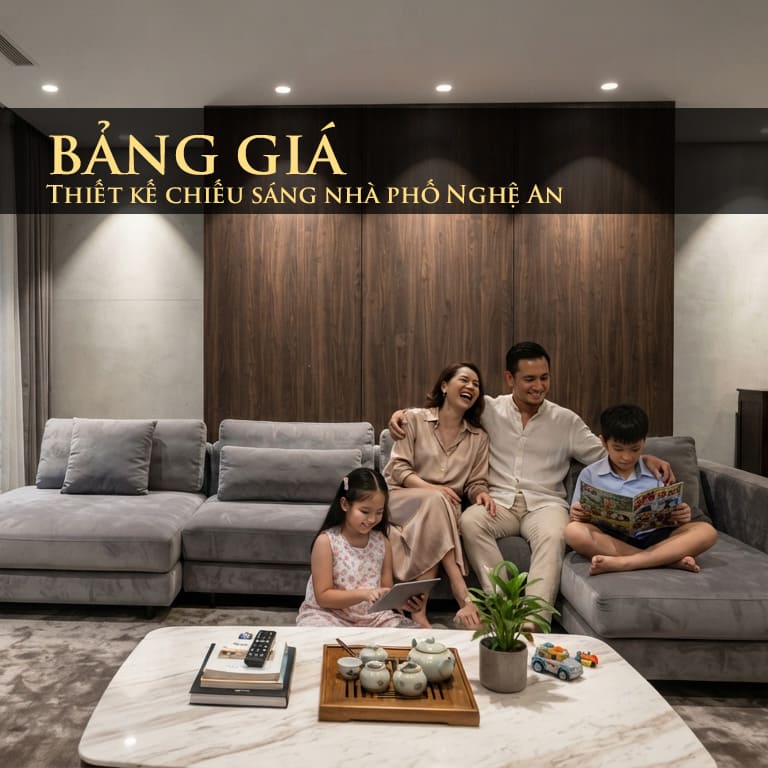 Thiết kế chiếu sáng nhà phố Nghệ An