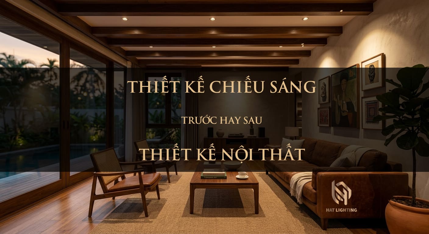 Thiết Kế Chiếu Sáng Trước Hay Sau Thiết Kế Nội Thất? 1 Thiết kế chiếu sáng biệt thự sang trọng tại Nghệ An giúp tôn lên vẻ đẹp của nội thất cao cấp.