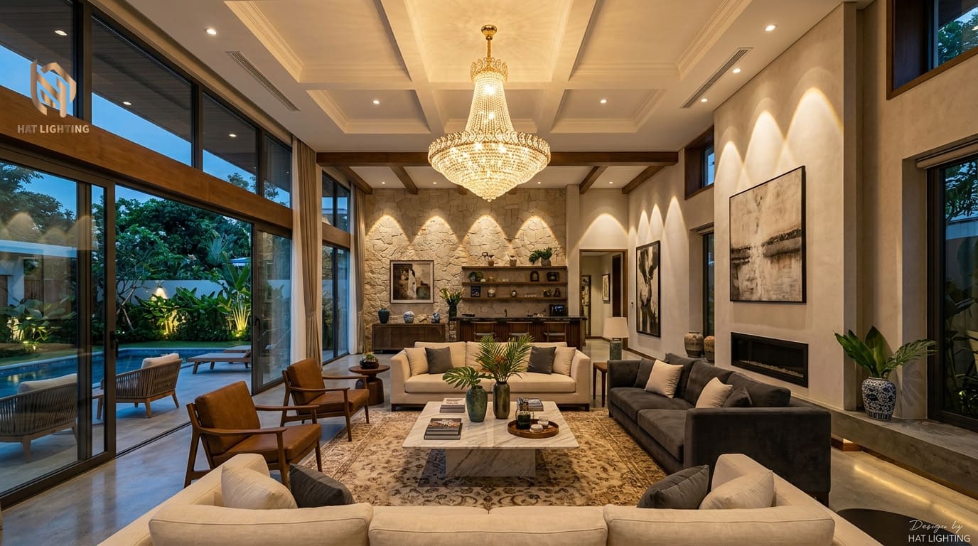 Tổng Kho Đèn LED Tại Nghệ An Uy Tín | Tư Vấn & Thi Công Trọn Gói Từ Chuyên Gia 10 Năm Kinh Nghiệm 1 Tổng kho đèn LED tại Nghệ An - HAT LIGHTING cung cấp giải pháp chiếu sáng chuyên nghiệp cho không gian biệt thự cao cấp.