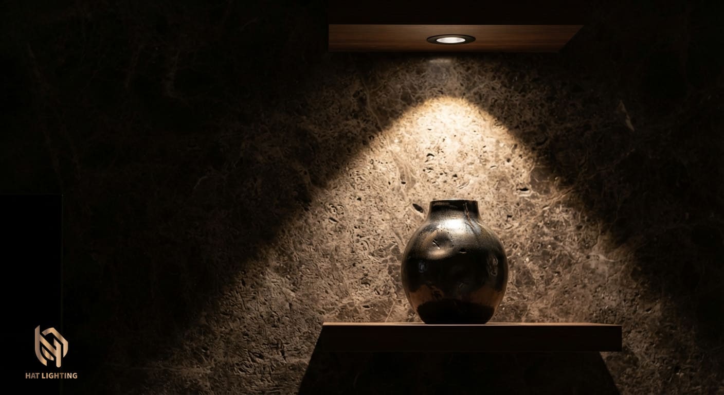 Tư Vấn Thiết Kế Ánh Sáng Trọn Gói Uy Tín Nghệ An Hà Tĩnh 2 Hiệu ứng nghệ thuật từ đèn spotlight góc chiếu hẹp 15 độ và 24 độ chống chói.