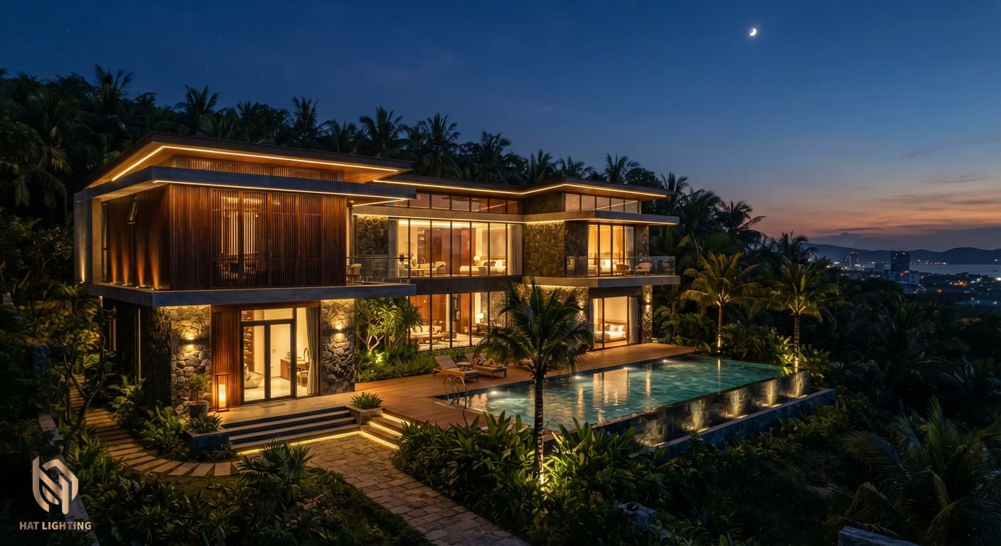 Đơn Vị Lắp Đèn Uy Tín Nghệ An 1 Đơn vị lắp đèn uy tín Nghệ An thiết kế ánh sáng biệt thự