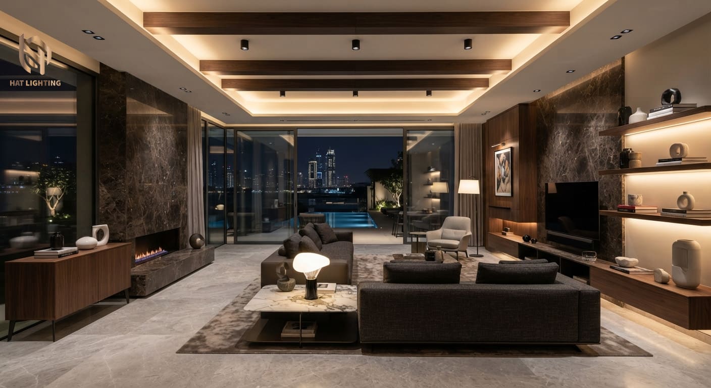 Tư Vấn Thiết Kế Ánh Sáng Trọn Gói Uy Tín Nghệ An Hà Tĩnh 1 ư vấn thiết kế ánh sáng trọn gói cho biệt thự sang trọng tại Nghệ An bởi HAT LIGHTING.
