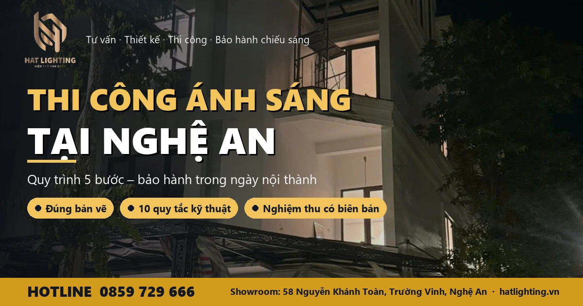 Thi công ánh sáng tại Nghệ An – HAT Lighting