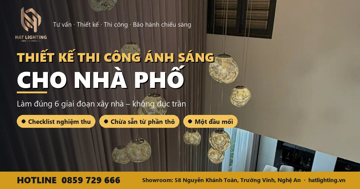 Thiết kế thi công ánh sáng cho nhà phố – HAT Lighting